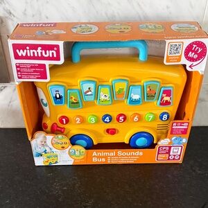 Animal Sounds Learning Bus - Yellow and Blue
